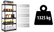 Стелаж Humberg 183 x 90 x 45 см HR-700 Black (570001)