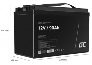 AGM Акумулятор 90Ah 12V Green Cell VRLA (AGM29)
