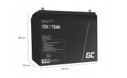 Аварійний комплект Powermat 800 VA 12/230V 640W/800VA + Акумулятор Green Cell AGM VRLA 75Ah 12V