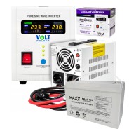 Аварійний комплект Volt Polska SINUS PRO 800 E 12/230V 500/800W + 4SUN MAXX GEL DEEP CYCLE 100Ah 12V