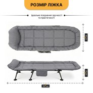 Розкладне ліжко (розкладачка) з подушкою LEOBRO (FB-S15)