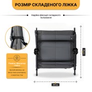 Розкладне ліжко (розкладачка) з подушкою LEOBRO (FB-S15)