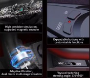 Ігрове кермо PXN V9 GEN2 з педалями і коробкою передач для PS4, PS3, Xbox X/S, PC (PXN-V9GEN2)