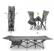Туристична розкладачка LEOBRO Чорна (HT-169K Black)