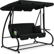 Велика гойдалка з подушками LEOBRO Luxury Black