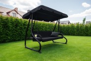 Велика гойдалка з подушками LEOBRO Luxury Black