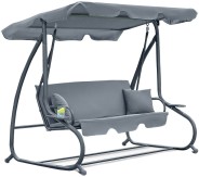 Велика гойдалка з подушками LEOBRO Luxury Grey