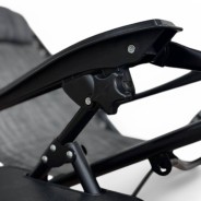 Розкладне крісло шезлонг LEOBRO Zero Gravity темно-сіре (HT-167D DARK GREY)