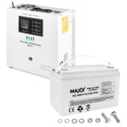 Комплект Volt Polska SINUS PRO 1500S 12/230V 1050/1500W + Акумулятор гелевий 4SUN MAXX GEL 100 Ah