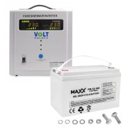 Комплект Volt Polska SINUS PRO 2000E 12/230V 1250/2000W + Акумулятор гелевий 4SUN MAXX GEL 100 Ah