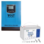Комплект Volt Polska ULTRA-HV 2000 12/230V 1000/2000W + Аккумулятор Volt Polska LiFePO4 12,8V 100Ah