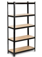 Стелаж LEOBRO Чорний 180 х 90 х 40 см, 175кг/полиця, 5 полиць (LB-R175-BLK)