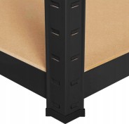 Стелаж LEOBRO Чорний 180 х 90 х 40 см, 175кг/полиця, 5 полиць (LB-R175-BLK)