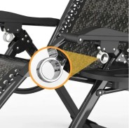 Комплект из 2 шезлонгов Zero Gravity LEOBRO Серое плетеное Ротанг (ZGC-S10Х2)