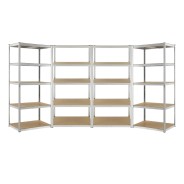 Стелаж з прихованими поличками LEOBRO 180 х 360 х 40 см, 175кг/полиця (LB-R175-GANX4)