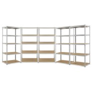 Стелаж з прихованими поличками LEOBRO 180 х 450 х 40 см, 175кг/полиця (LB-R175-GANX5)