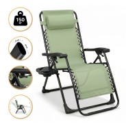 Розкладне крісло шезлонг LEOBRO Zero Gravity Premium Pistachio (LB-ZGC-G2-PST)