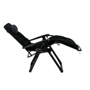 Розкладне крісло шезлонг LEOBRO Zero Gravity Premium Plus Black (LB-ZGC-K2-BLK)
