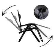 Розкладне крісло шезлонг LEOBRO Zero Gravity Premium Plus Grey (LB-ZGC-K2-GRY)