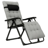 Розкладне крісло шезлонг LEOBRO Zero Gravity Premium Plus Grey (LB-ZGC-K2-GRY)