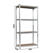 Стелаж LEOBRO Premium 180 х 90 х 30 см, 175кг/полиця, 4 полиці (LB-R101)