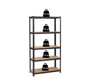 Стелаж LEOBRO Premium Black 150 х 70 х 30 см, 175кг/полиця, 5 полиць (LB-R113)