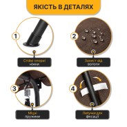 Гойдалка з подушками на 3 особи LEOBRO Brown