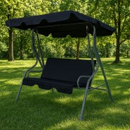 Гойдалка з подушками на 3 особи LEOBRO Relax Black