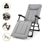Розкладне крісло ліжко з вбудованим матрацом LEOBRO Grey (LB-FCB-G3-GRY)