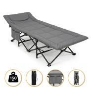 Туристична похідна розкладачка з вбудованим матрацом LEOBRO Grey (LB-CC-K1-GRY)