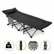 Туристична похідна розкладачка з вбудованим матрацом LEOBRO Black (LB-CC-K1-BLK)