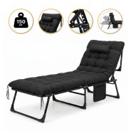 Раскладная кровать (раскладушка) с матрасом и подушкой LEOBRO Black (LB-FB-A1-BLK)