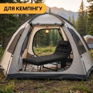 Раскладная кровать (раскладушка) с матрасом и подушкой LEOBRO Black (LB-FB-A1-BLK)