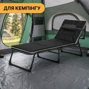 Раскладная кровать (раскладушка) с Mesh-матрасом и подушкой LEOBRO Black (LB-FB-A2-BLK)