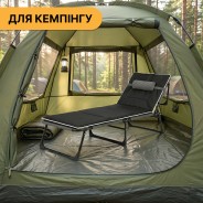 Раскладная кровать (раскладушка) с Mesh-матрасом и подушкой LEOBRO Striped (LB-FB-A2-STR)