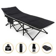 Туристична похідна розкладачка з Mesh-матрацом LEOBRO Black (LB-CC-L1-BLK)