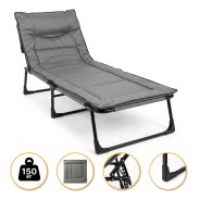 Розкладне ліжко (розкладачка) з вбудованим матрацом LEOBRO Grey (LB-FB-S1-GRY)