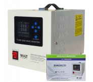 Комплект Volt Polska SINUS PRO 2200 E PLUS 12/230V 1200/2200W + Акумулятор 4SUN MAXX GEL 120Ah 12V  