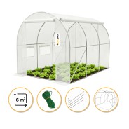 Садова теплиця парник LEOBRO Garden 6м2 White MultiDoor (LB-G111-WHT)