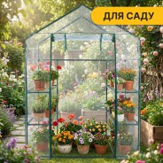 Стелаж-теплиця LEOBRO 143x73x195 см на 4 полиці (LB-G120)