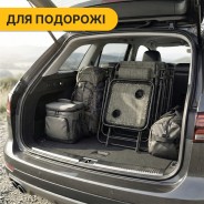 Комплект 2-а раскладных кресла-шезлонга + столик Zero Gravity LEOBRO Серый (LB-ZGT-F3-GRY)