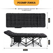 Раскладушка для туризма LEOBRO с толстым бархатным матрасом (LB-CC-L2-PAT)
