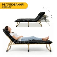 Раскладная кровать (раскладушка) с бархатным матрасом и подушкой LEOBRO (LB-FB-B3-PAT)
