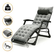 Розкладне крісло ліжко з оксамитовим матрацом LEOBRO Grey (LB-FCB-G4-GRY)