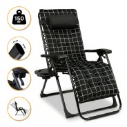 Розкладне крісло шезлонг LEOBRO Zero Gravity Premium Plus Velvet (LB-ZGC-K3-PAT)