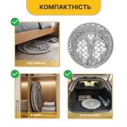 Підвісне плетене крісло-гойдалка LEOBRO Boho XL 80 см Grey (LB-1104)