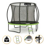 Батут з внутрішньою захисною сіткою 252 см LEOBRO Premium Pro 8FT GREEN (LB-1099)