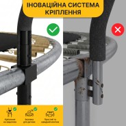 Батут з внутрішньою захисною сіткою 312 см LEOBRO Premium Pro 10FT GREEN (LB-1100)