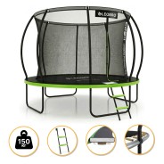 Батут з внутрішньою захисною сіткою 374 см LEOBRO Premium Pro 12FT GREEN (LB-1101)