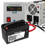 Аварійний комплект живлення Volt Polska SINUS PRO 800 E 12/230V 500/800W + Акумулятор Green Cell AGM 100Ah 12V